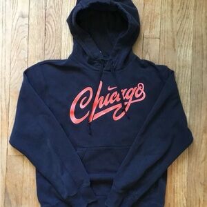 Nike black Hoodie with red Chicago Script
